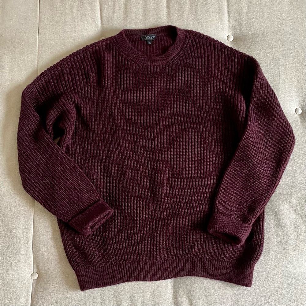 Topshop Oversized Crewneck Sweater